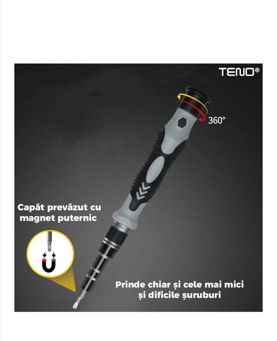 Set șurubelnițe precizie 112 în 1 – reparații telefon / PC