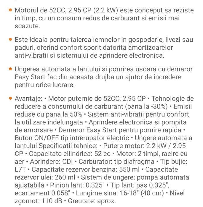 Vând drujbă pe benzina Micul Padurar