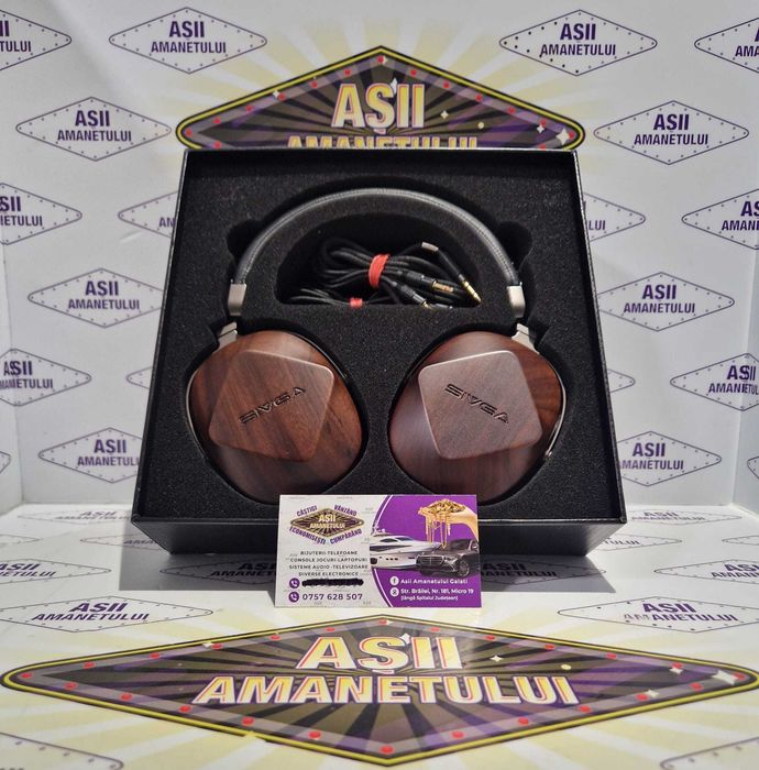Casti Sivga Oriole Hi-Fi de tip closed-back cu design premium din lemn masiv si detalii tehnice solide, aspect excelent