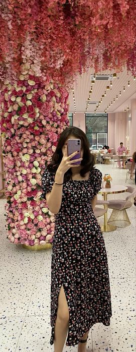 Летнее платье крестьянка