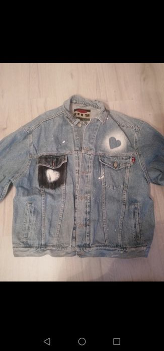 Geaca blugi HIS oversized S-L, stare excelenta, impecabila