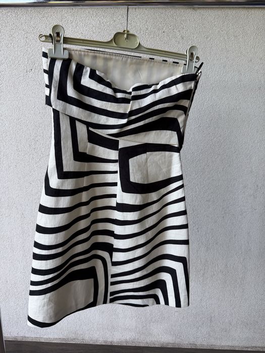 Rochie cu dungi din in si bumbac Zara