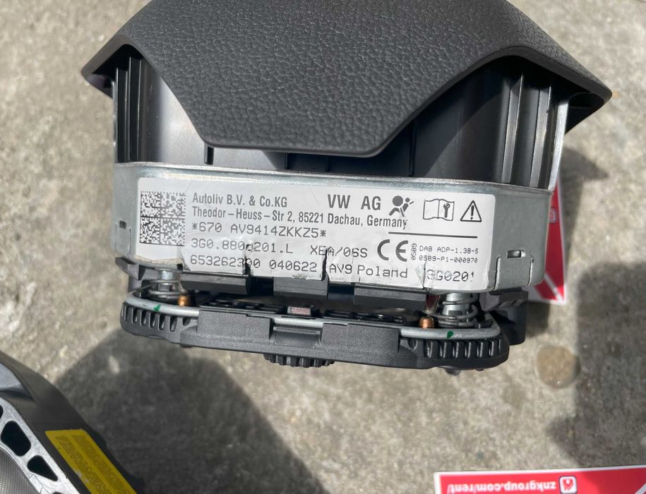 VW Passat / Arteon B8 facelift kit airbag volan pasager - set centuri