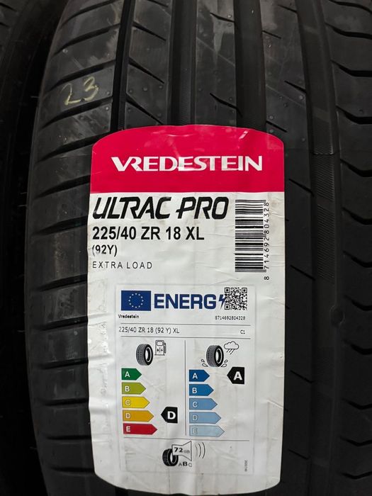 Vând 4 anvelope 225/40/18 vredestein de vară noi