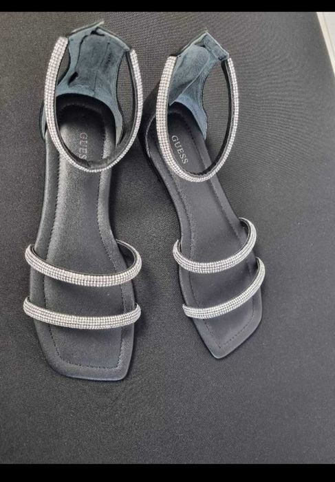 Sandale Guess Sabella negre cu strasuri