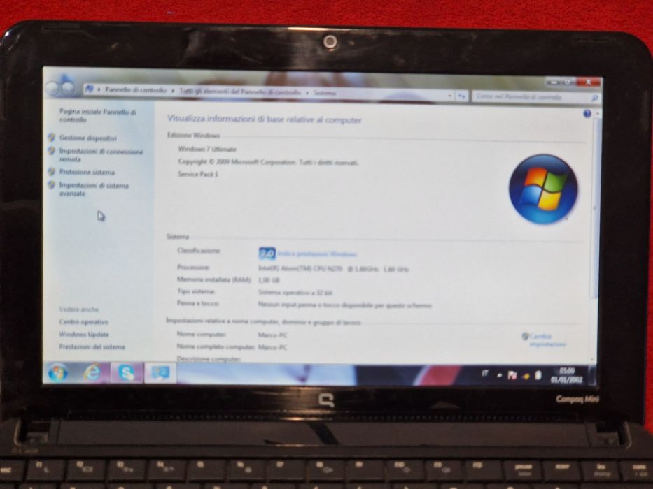 Laptop Compaq  perfect funcțional, baterie ok