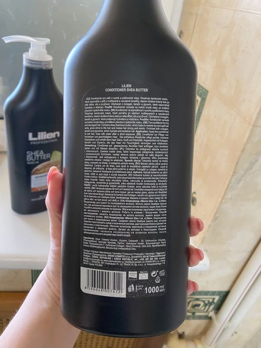 Lilien!набор шампунь 1000ml +бальзам 1000 ml с маслом Ши! Чехия