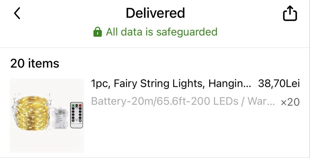 20 de instalatii lumini de 20m fiecare