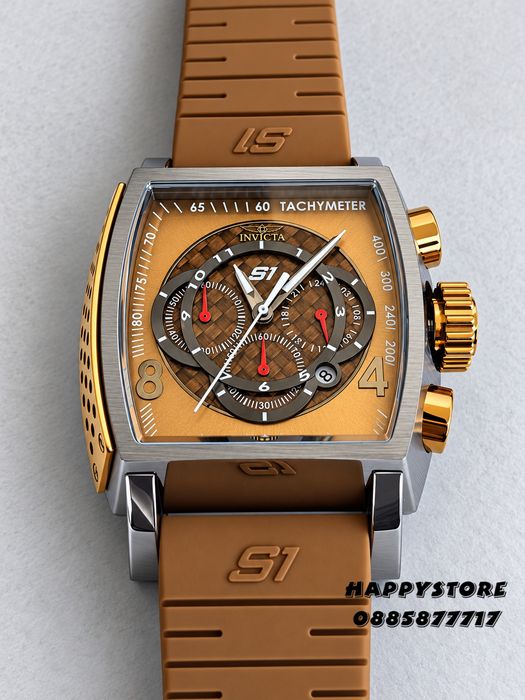 INVICTA S1 Rally Concentric brown 48 mm, Инвикта нов мъжки часовник