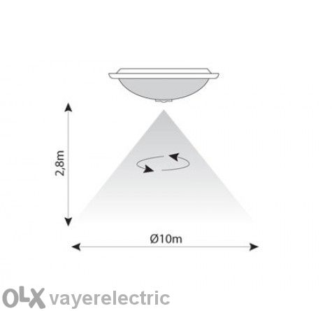 Аплик (плафон с датчик) със сензор за движение