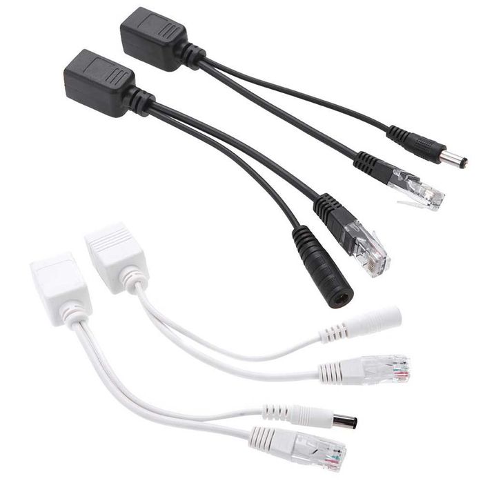 PоE Injector РоЕ Splitter Ethernet LAN Захранване ПОЕ Инжектор Сплитер Захранващ Kомплект за IP Камери Захранващи се по Ethernet LAN Мрежови Кабел