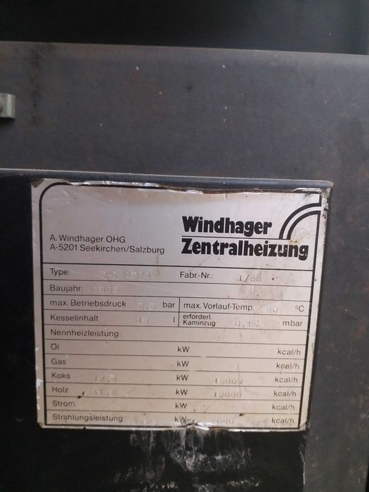 Termosemineu Windhager lemne carbuni