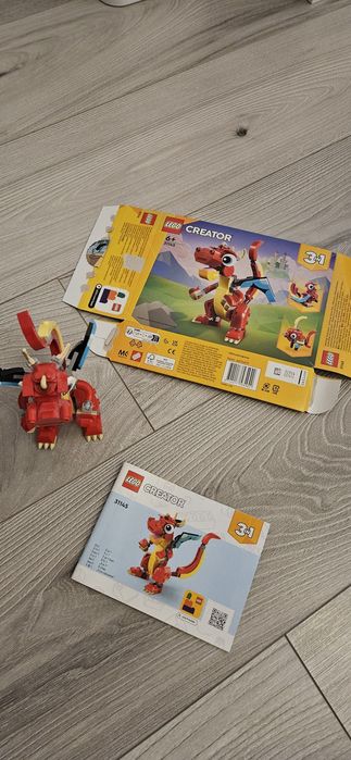Lego Creator 3 in 1 dragon rosu, cod 31145