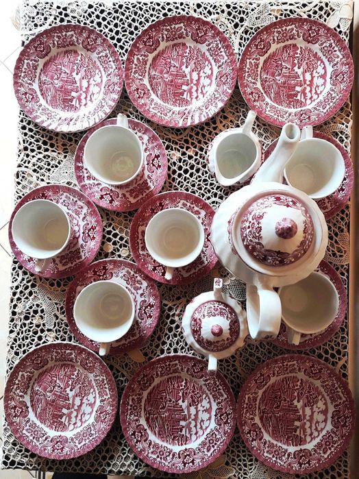 set cafea si mic dejun PORTELAN ENGLEZESC ORIGINAL