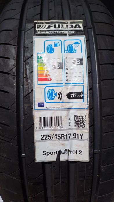 1бр. Нова 225/45/17 Fulda Sport Control 2