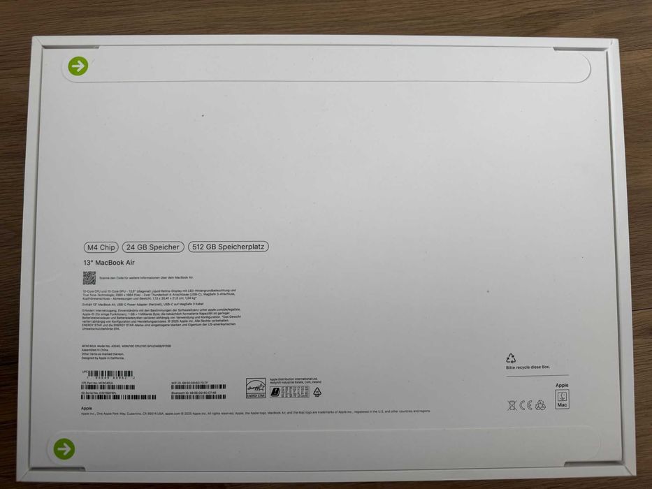 Macbook AIR 13 inch, 512 GB, 24 GB RAM,Sigilat