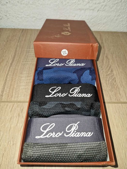 Boxeri Loro Piana albastru negru gri