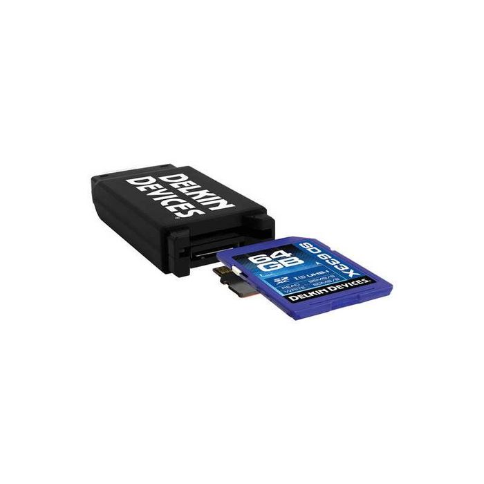 Четец за карти Delkin Devices USB 3.0 Dual Slot SD and Micro SD Travel Reader