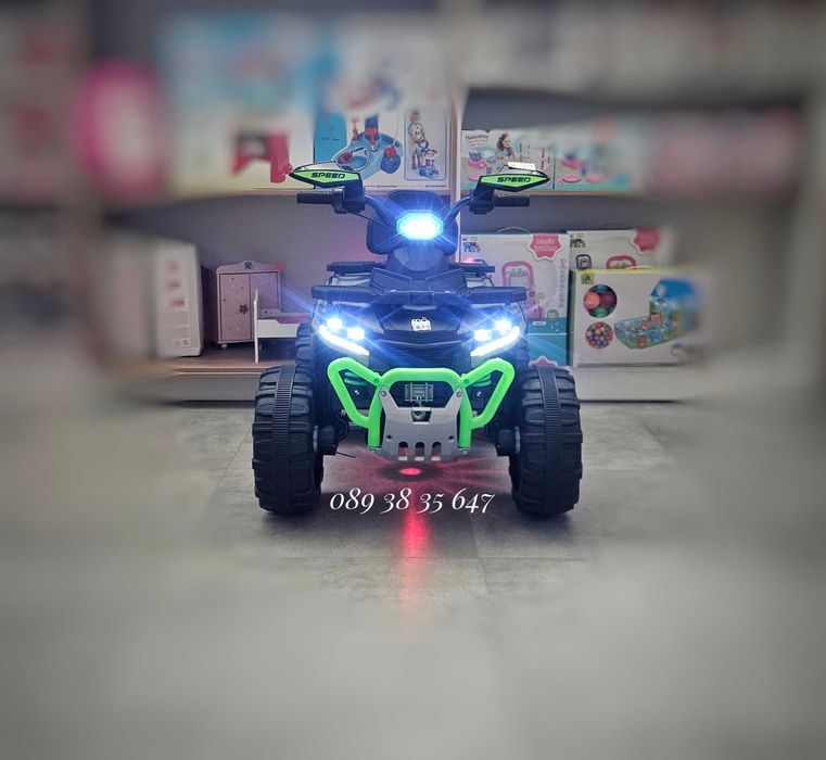 ПРОМОЦИЯ!НОВО!Акумулаторно ATV Speed GREEN с 4x4,12V,дистанционно,USB