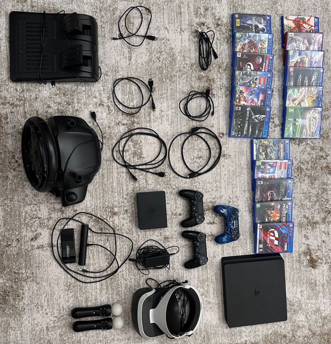 PS4+PS VR+Руль для игры в автосимуляторы