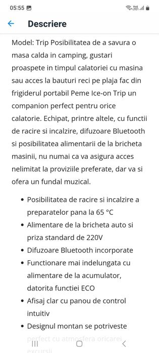 Lada frigorifica 33 litri