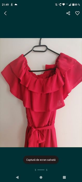 Rochie lunga ,roșie ,mărimea L