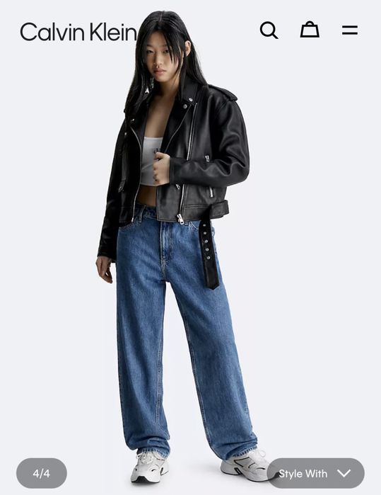 Куртка кожаная Calvin klein