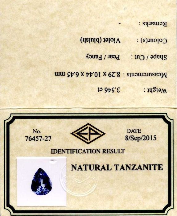 Tanzanite nemontate(pear/oval) - cod 8640, 8630, 8643
