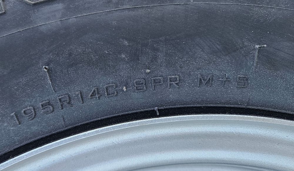 Roata completa remorca 195R14C Anvelopa SECURITY M+S pe Janta 5.5Jx14