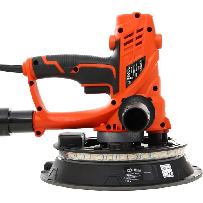 Slefuitor pentru pereti cu sac si sistem de aspirare iluminarea LED,