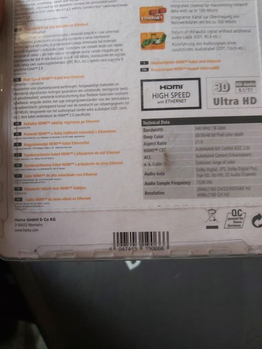Cabluri hama hdmi noi