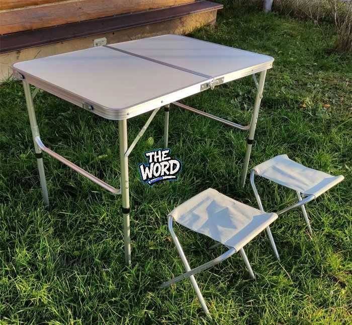 Къмпинг комплект за четирима + Голям цветен хамак с  цветни шарки