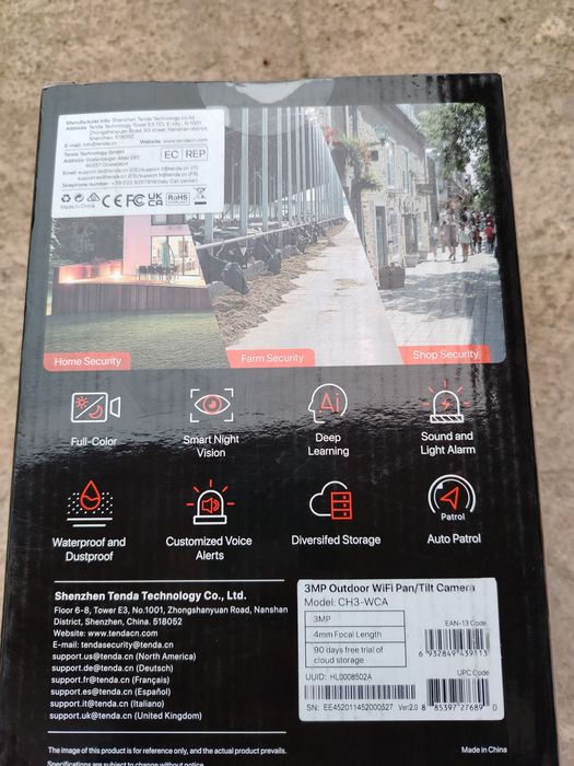 Camera de supraveghere Tenda CH3-WCA, Full HD, Vizibilitate Panoramica