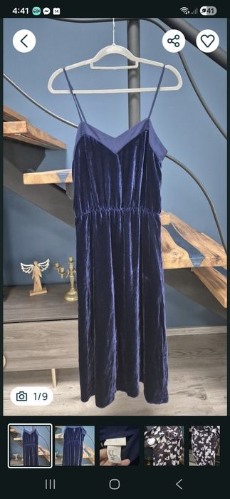 Рокля  цвят кралско синьо