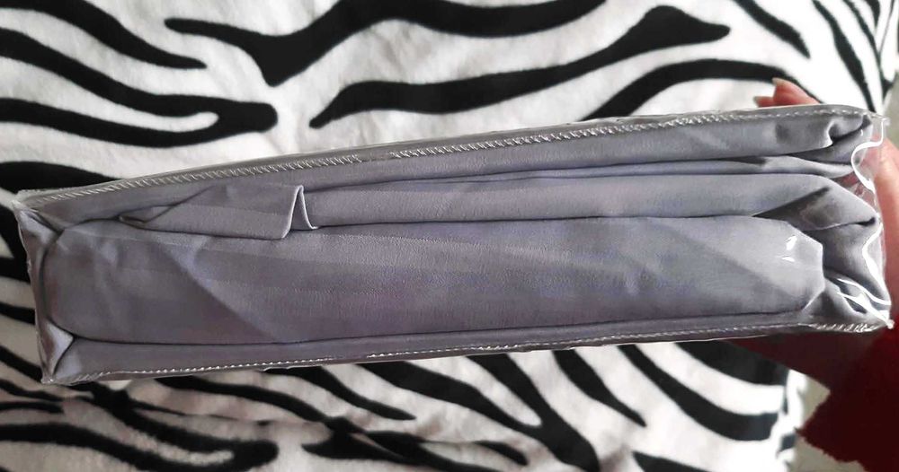 lenjerie fina pat de 2persoane damasc bumbac 4piese 180x200 lila noua