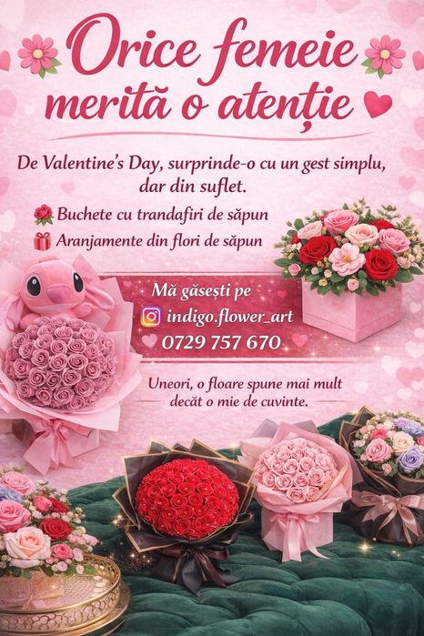buchete trandafiri de sapun realizabile pe comanda