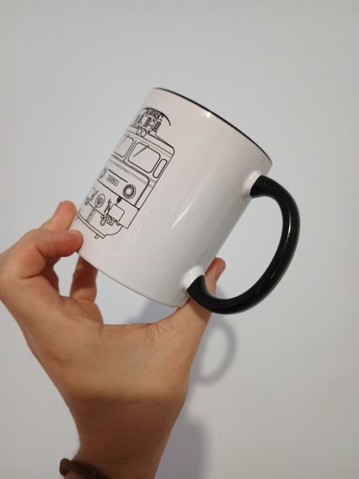 Cană Pahar tren locomotiva românească CFR EA 060 40-0270-5 vagon HO