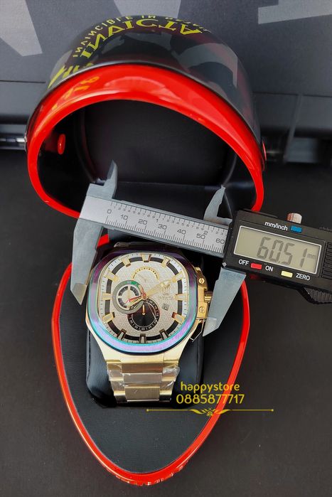 часовник INVICTA Jason Taylor Limited edition Gold 60 mm, Инвикта нов