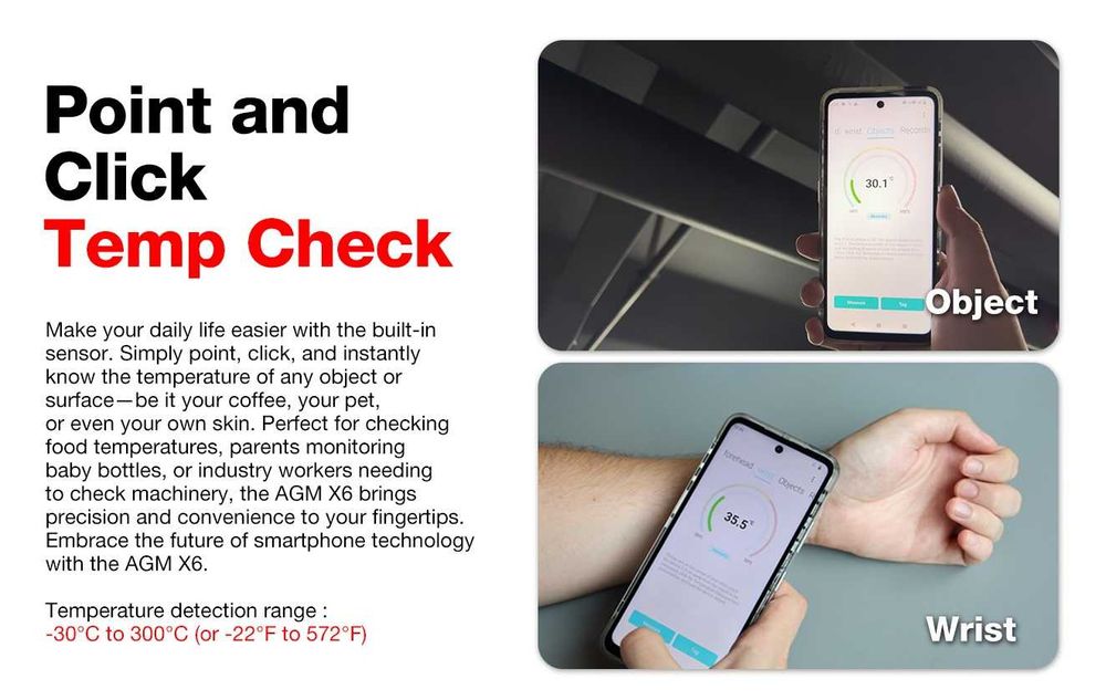 AGM X6 Phantom 5G 16GB RAM 128GB ROM Ultra Slim с IP68/IP69K защита