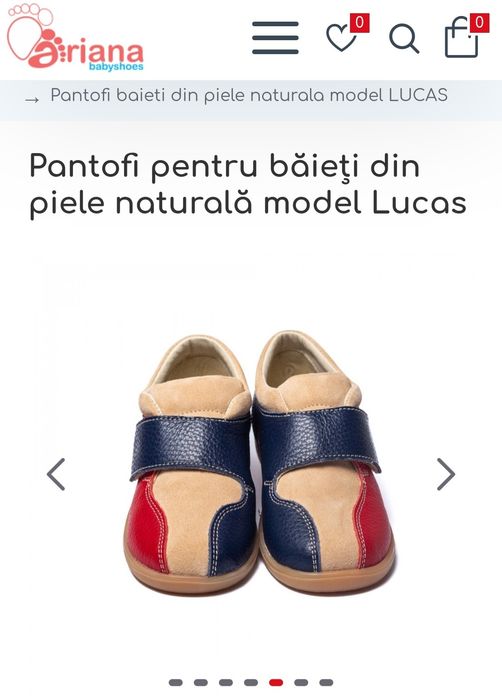 Papucei piele, Ariana-marimea 21