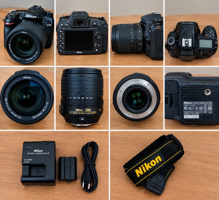 Продавам Nikon D7200 с обектив 18-105mm VR