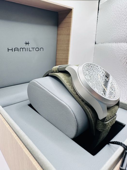*Чисто Нов* Hamilton H71706830 Khaki Field Chronograph *Military Tactical*