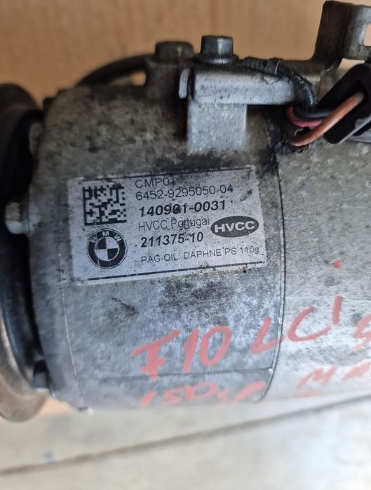 Compresor ac clima bmw seria 5 f10 f11 b47 520d lci 9384630/9295050
