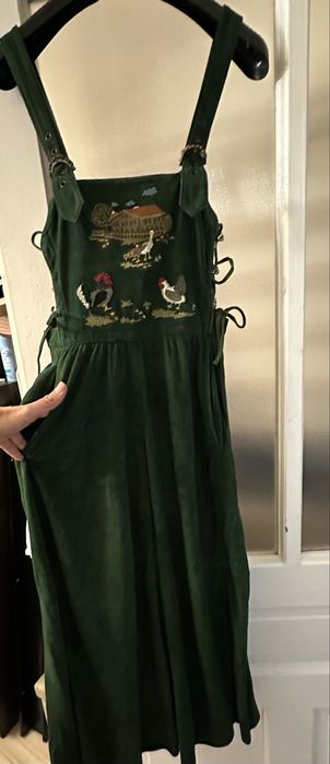 Rochie Catifea Groasa Sarafan  Dirndl  Germania 1987