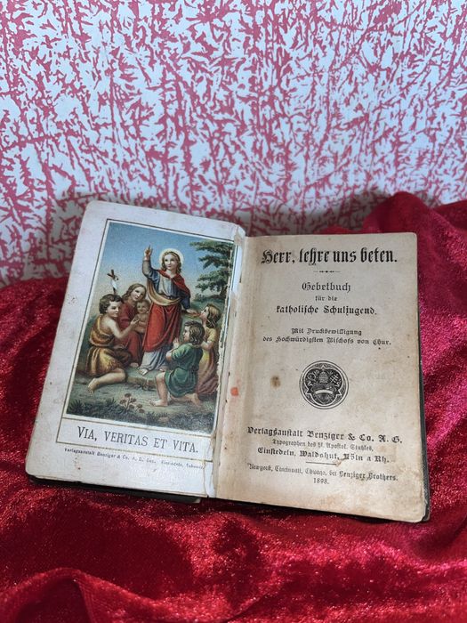 Католическа молитвена книга на немски от 1898 г. – Оригинално антикварно издание | Рядък колекционерски екземпляр
