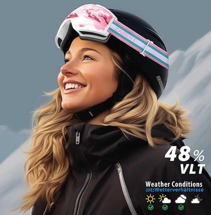 Ски очила ZABERT OTG, дамски ски очила за ски и сноуборд