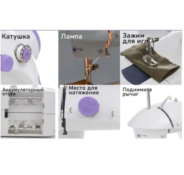 Швейная машинка електрическая портативная с педалю