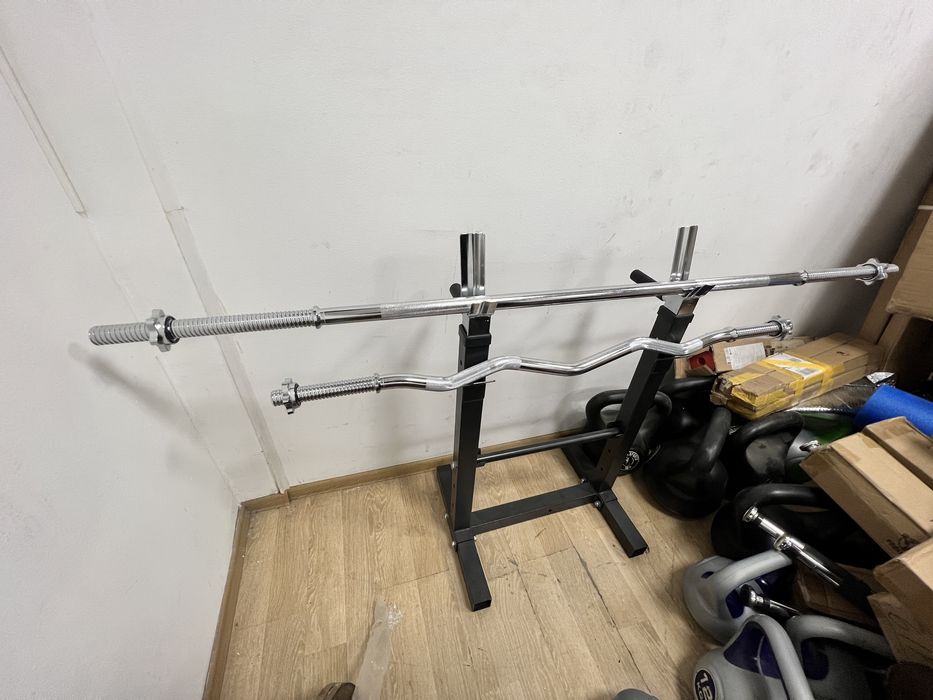 Set haltera bara piept+bara z otel crom noi 26-28-30 mm noi+ Piulite