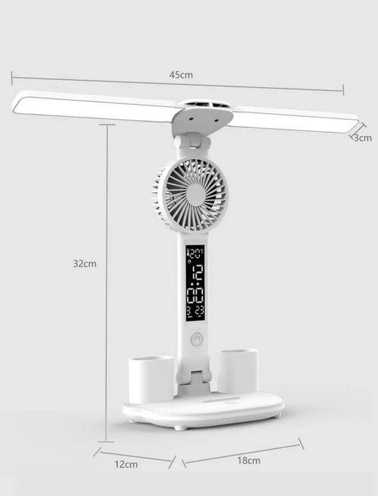 Светодиодная настольная лампа, вентилятор