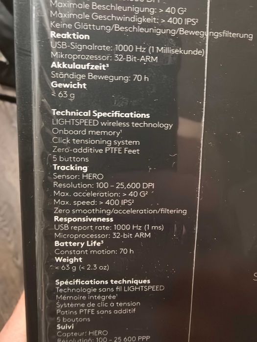 Игровая мышь Logitech Pro X Superlight